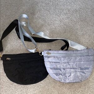 Stylish Black and Silver Women's Crossbody Bags
